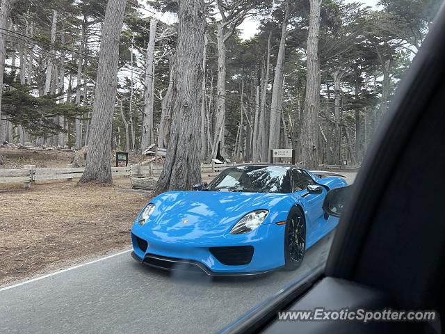 Porsche 918 Spyder spotted in Pebble Beach, California