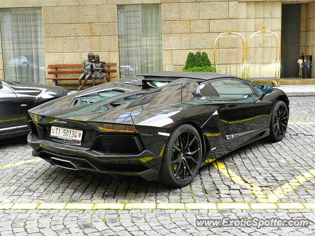 Lamborghini Aventador spotted in Prague, Czech Republic