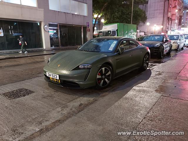Porsche Taycan (Turbo S only) spotted in Hong kong, China