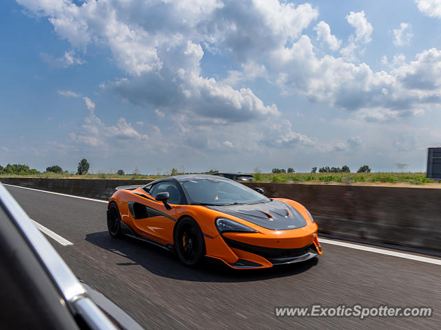 Mclaren 600LT spotted in A1 Autostrada, Italy