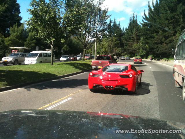 Ferrari 458 Italia spotted in Bogota, Colombia