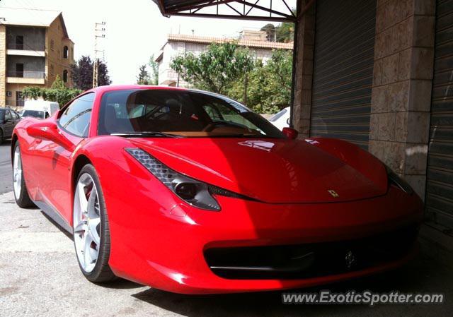 Ferrari 458 Italia spotted in Beirut, Lebanon