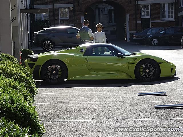 Porsche 918 Spyder spotted in London, United Kingdom