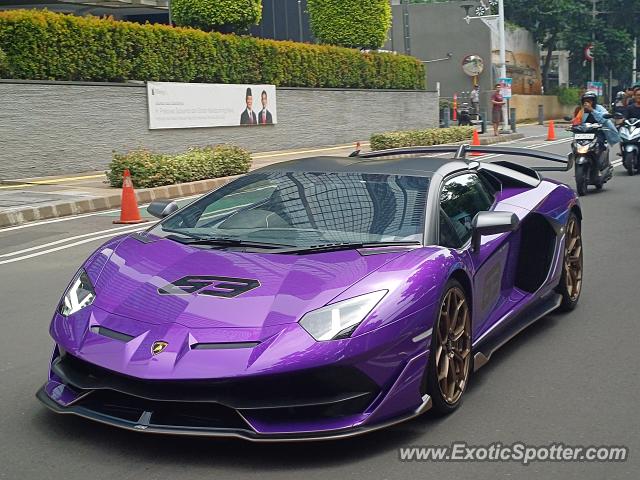 Lamborghini Aventador spotted in Jakarta, Indonesia