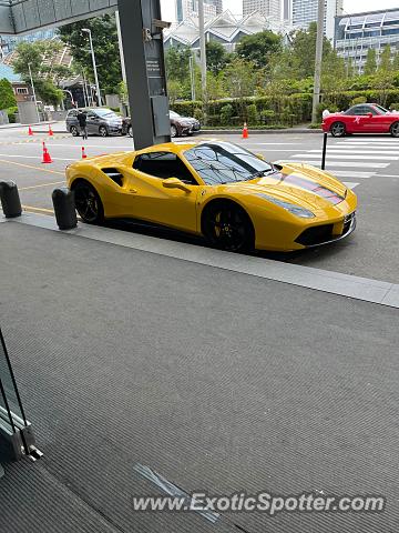 Ferrari 488 GTB spotted in CBD, Singapore