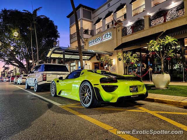 Porsche 918 Spyder spotted in Naples, Florida