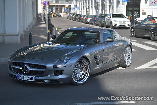 Mercedes SLS AMG spotted in Warsaw, Poland