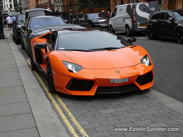 Lamborghini Aventador spotted in London, United Kingdom