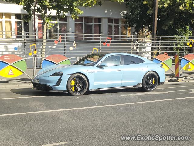 Porsche Taycan (Turbo S only) spotted in Bucharest, Romania