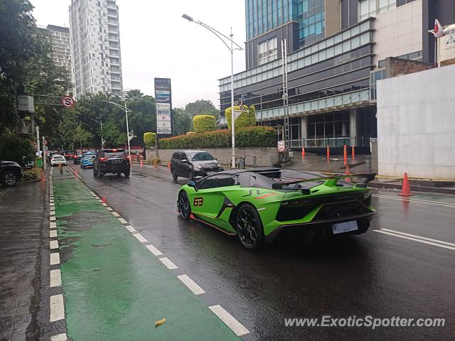 Lamborghini Aventador spotted in Jakarta, Indonesia