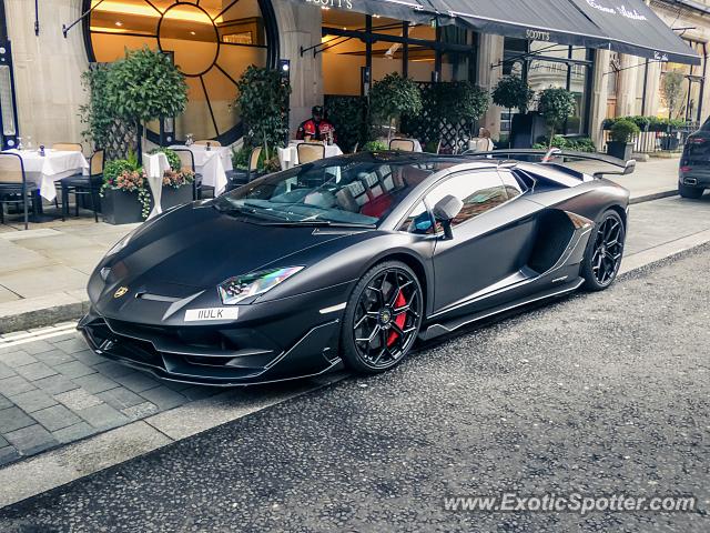 Lamborghini Aventador spotted in London, United Kingdom