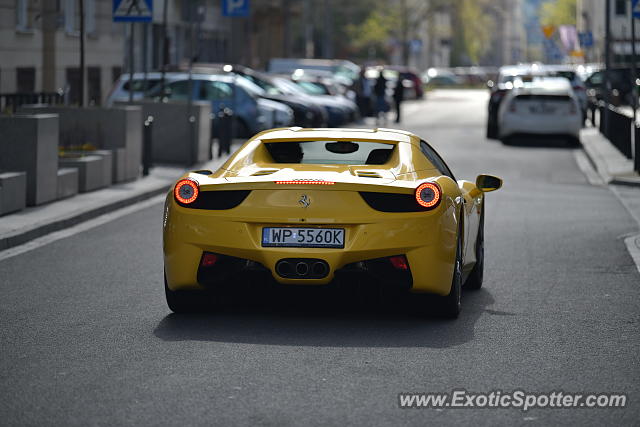 Ferrari 458 Italia spotted in Warsaw, Poland