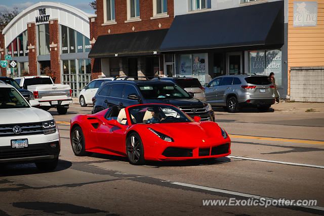 Ferrari 488 GTB spotted in Saint Joseph, Michigan