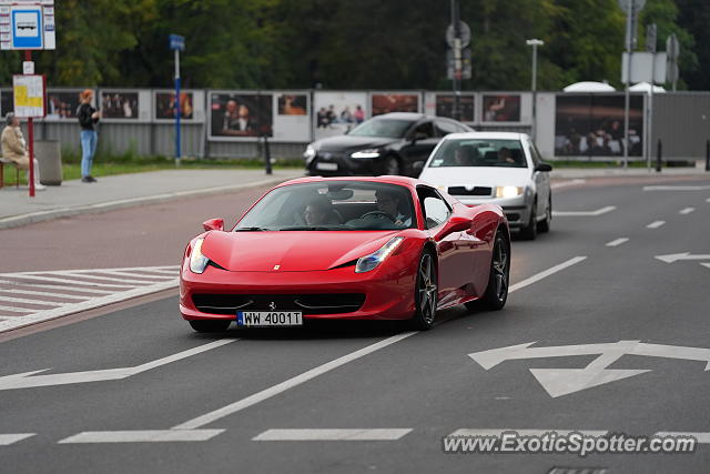 Ferrari 458 Italia spotted in Warsaw, Poland