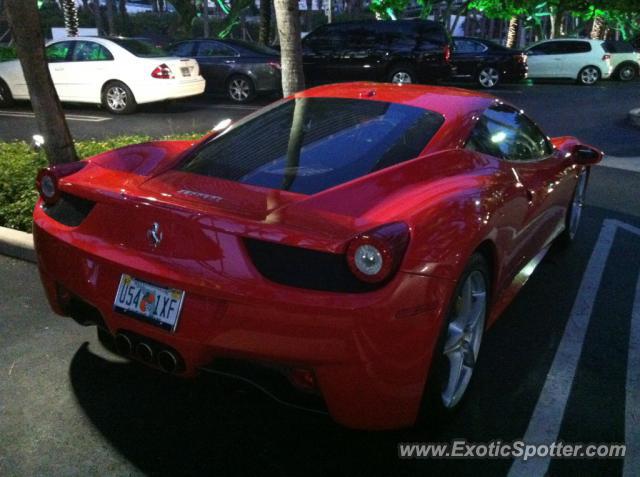 Ferrari 458 Italia spotted in Miami, Florida