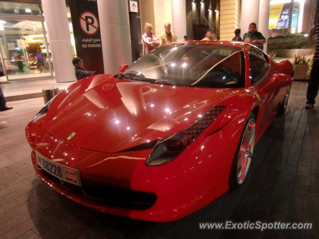 Ferrari 458 Italia spotted in Dubai, United Arab Emirates