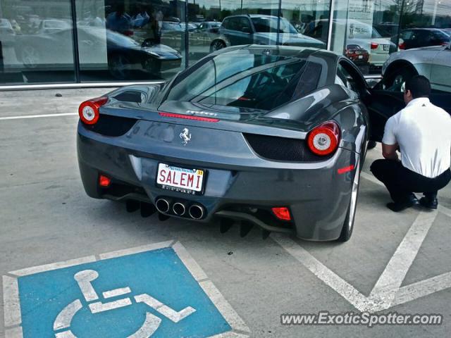 Ferrari 458 Italia spotted in Norwood, Massachusetts