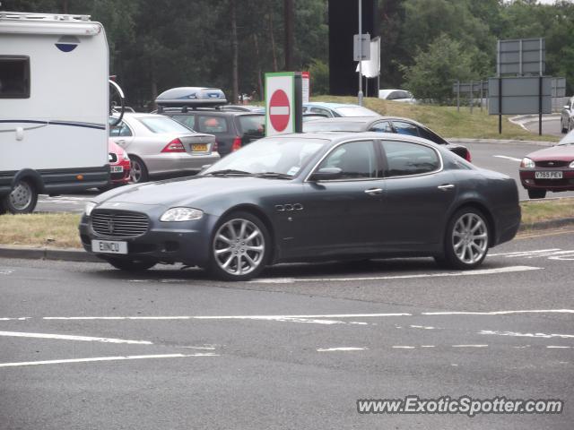 Maserati Quattroporte spotted in Fleet Services ,Hampshire, United Kingdom