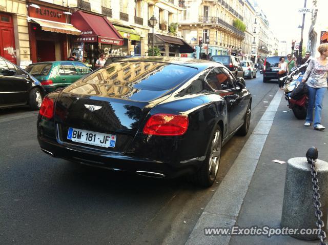 Bentley Continental spotted in Paris, France