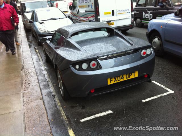 Tesla Roadster spotted in London, United Kingdom