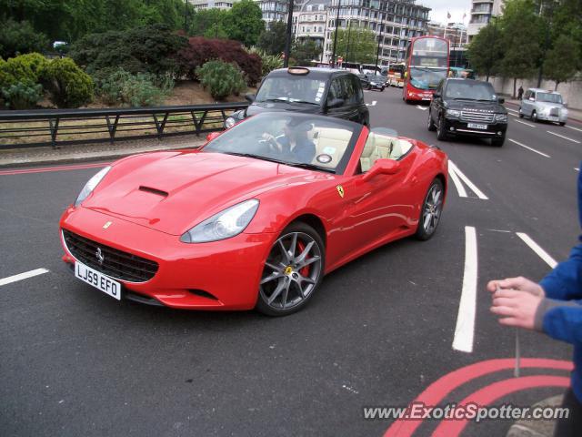 Ferrari California spotted in London, United Kingdom