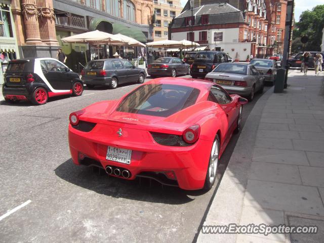 Ferrari 458 Italia spotted in London, United Kingdom