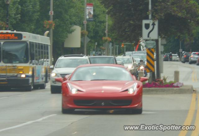 Ferrari 458 Italia spotted in Burlington, Canada