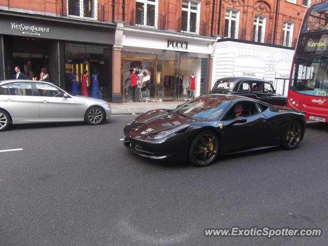 Ferrari 458 Italia spotted in London, United Kingdom