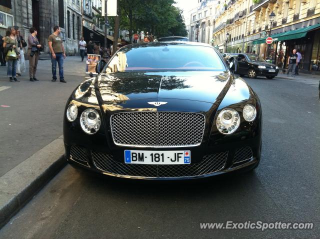 Bentley Continental spotted in Paris, France