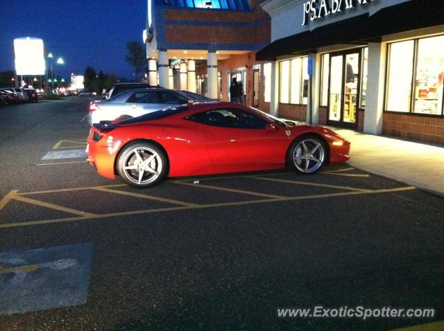 Ferrari 458 Italia spotted in Natick, Massachusetts