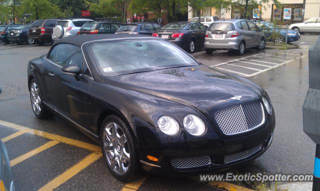 Bentley Continental spotted in Newton Centre, Massachusetts