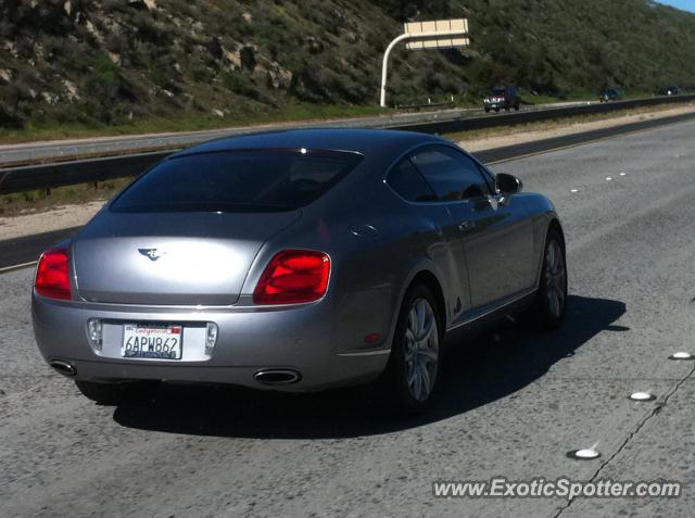 Bentley Continental spotted in Lake Elsinore , California