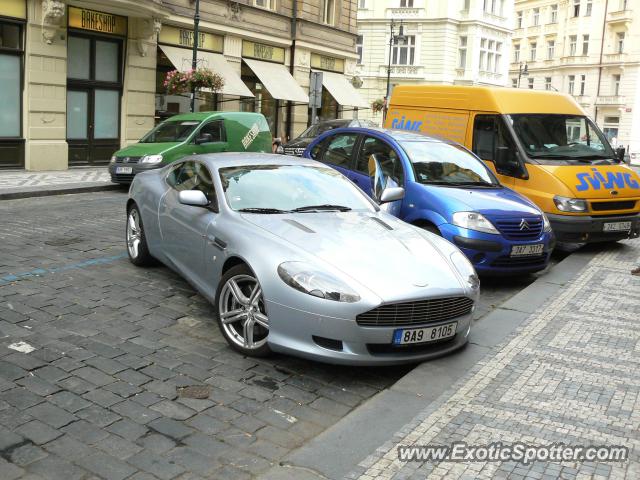 Aston Martin DB9 spotted in Prague, Czech Republic