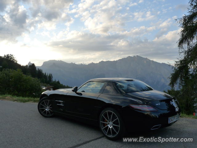 Mercedes SLS AMG spotted in La Tzoumaz, Switzerland