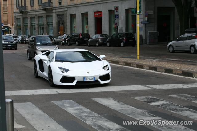 Lamborghini Aventador spotted in Milan, Italy