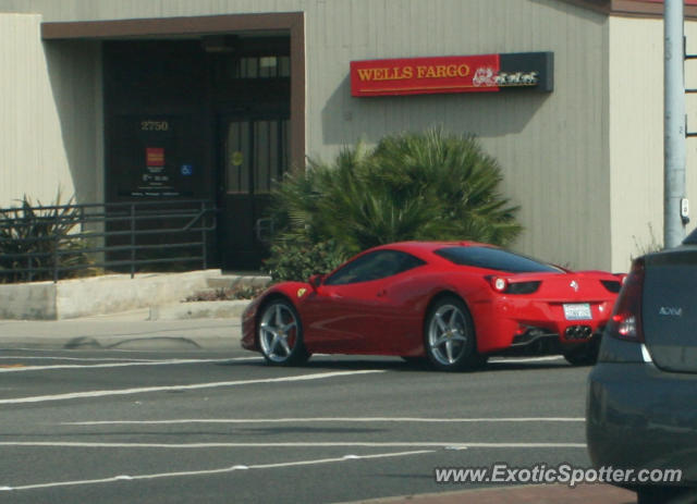 Ferrari 458 Italia spotted in Newport Beach, California