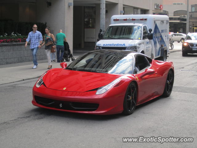 Ferrari 458 Italia spotted in Toronto, Canada