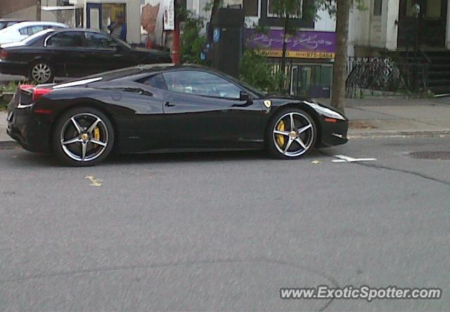 Ferrari 458 Italia spotted in Montreal, Canada