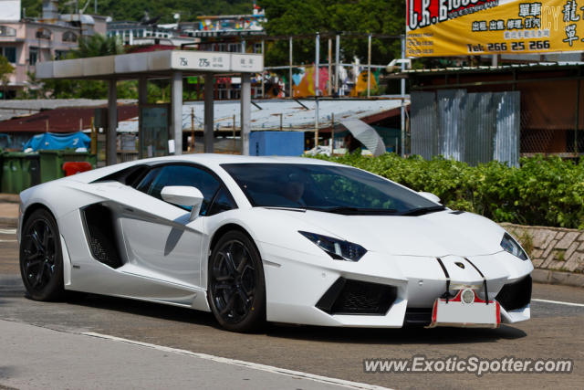 Lamborghini Aventador spotted in Hong Kong, China