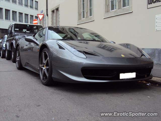 Ferrari 458 Italia spotted in Zurich, Switzerland