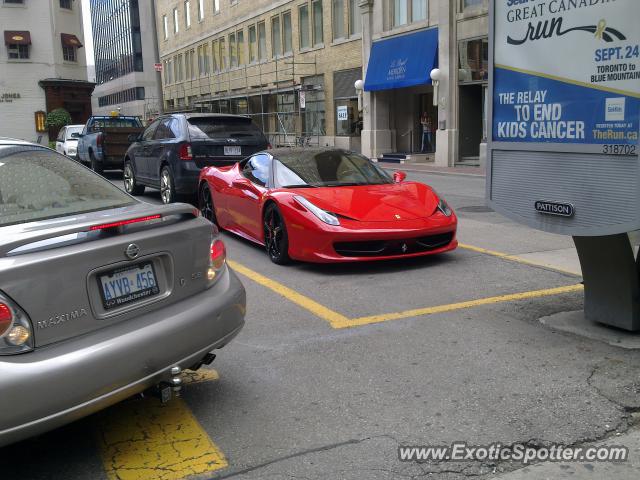 Ferrari 458 Italia spotted in Toronto, Canada