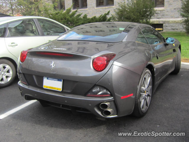 Ferrari California spotted in Villanova, Pennsylvania