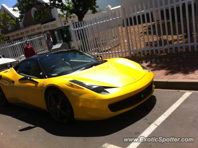 Ferrari 458 Italia spotted in Franschhoek, South Africa