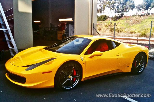 Ferrari 458 Italia spotted in La Jolla, California