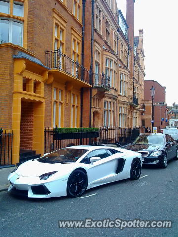 Lamborghini Aventador spotted in London, Knightbridge, United Kingdom