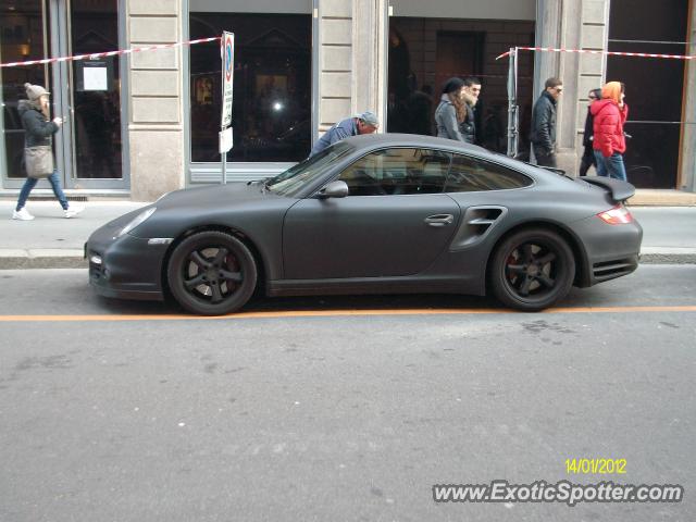 Porsche 911 Turbo spotted in Milan, Italy