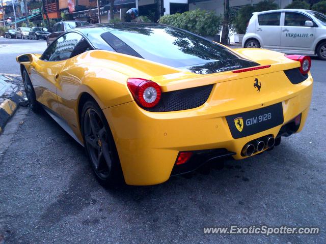 Ferrari 458 Italia spotted in Bukit Bintang Kuala Lumpur, Malaysia