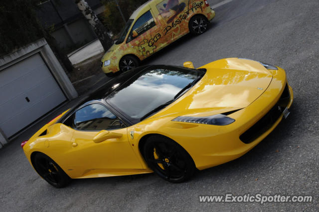 Ferrari 458 Italia spotted in Visp, Switzerland