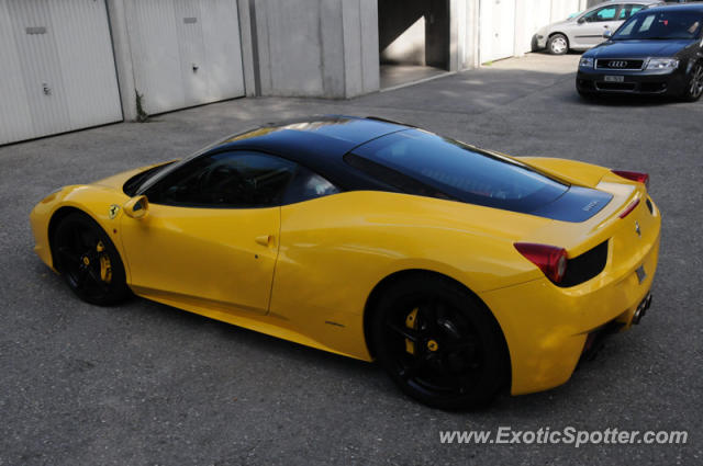 Ferrari 458 Italia spotted in Visp, Switzerland