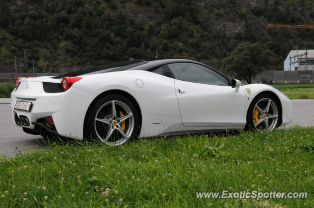 Ferrari 458 Italia spotted in Visp, Switzerland